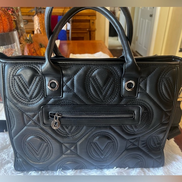 NWT Valentino Orlandi Large Quilted Tote Bag in Black - Picture 5 of 13